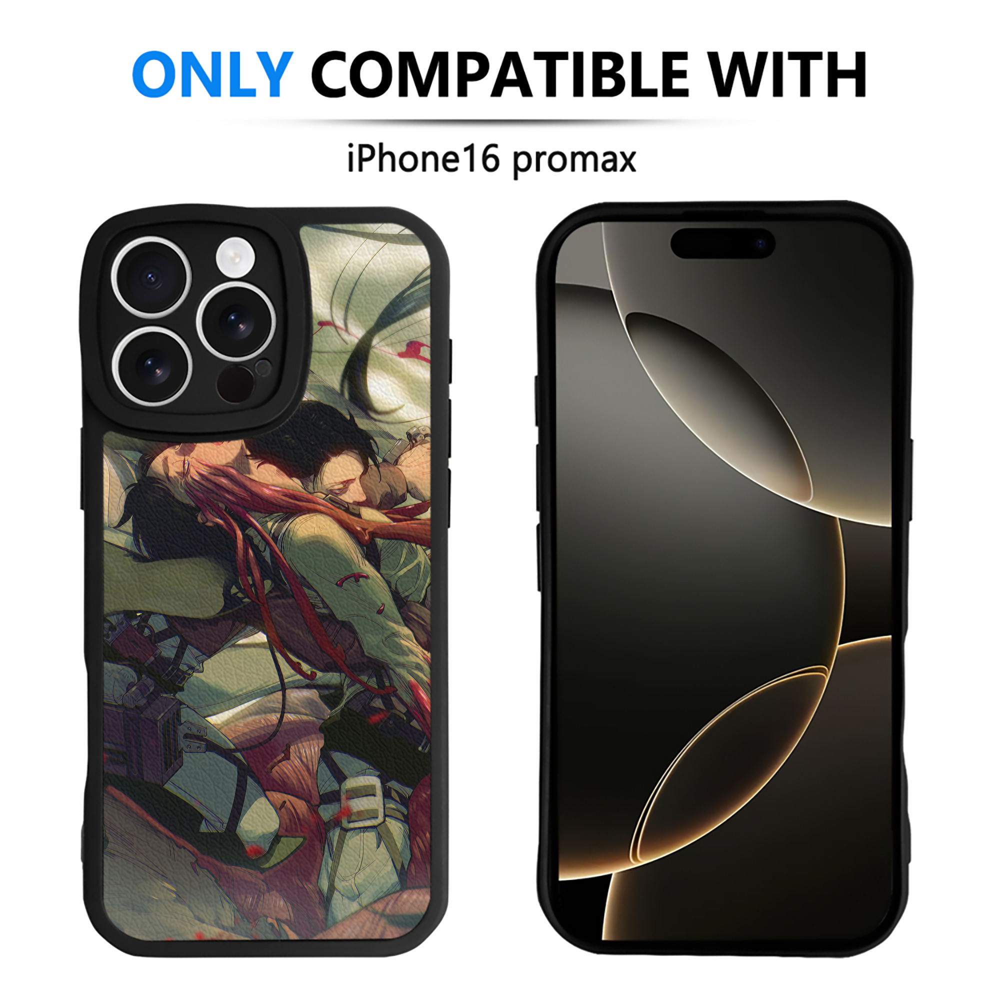 （画像用） 進撃の巨人 Attack on Titan 【iPhone 16シリーズ対応】シリコンスマホケース（レザー調） 材質：シリコン